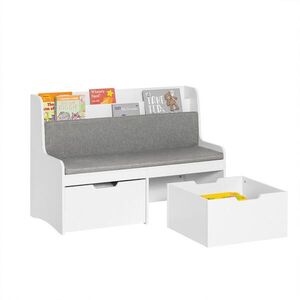 SoBuy HRAČKOVÁ skrinka s 2 zásuvkami Biela 100x45x70cm Moderný vyobraziť