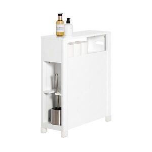 SoBuy MOBILNÝ banský regál s 1 poličkou Biela 60x20x70cm Minimalistický vyobraziť