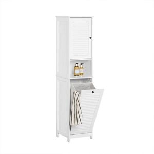SoBuy MOBILE ALTO BAGNO 2 dverami Biela 38x40.01x170cm Funkčný vyobraziť