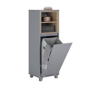 SoBuy MOBILE ALTO BAGNO 1 dvere Sivá 35x30x105cm Moderný vyobraziť