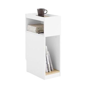 SoBuy COMODINO na posteľ s jednou poličkou Biela 35x20x60cm Minimalistický vyobraziť