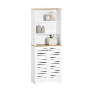 SoBuy MOBILNÝ alto bagno s 2 dverami Biela 60x30x160cm Severský vyobraziť