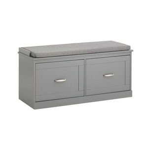 SoBuy PANCA na topánky s 2 dvierkami Sivá 100x38x48cm Funkčný vyobraziť