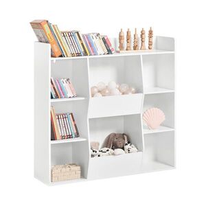 SoBuy REGÁL pre deti so 7 policami Biela 106x30x104cm Severský vyobraziť