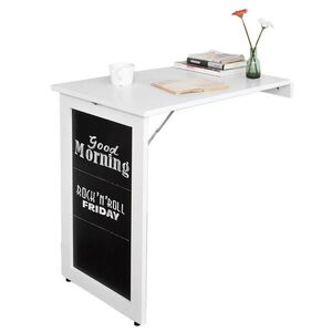 SoBuy ZLOŽITEĽNÝ stolík na stenu s 1 dvierkami Biela 75x50x76cm Moderný vyobraziť