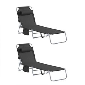 SoBuy SET 2 LETTINI PRENDISOLE Čierna 167x56x81cm Moderný vyobraziť
