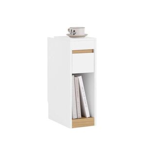 SoBuy NOČNÝ stolík s jednou zásuvkou Biela 35x20x60cm Minimalistický vyobraziť