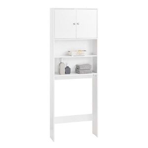 SoBuy SKRINKA nad práčku s dvoma policami Biela 65x20x182cm Minimalistický vyobraziť