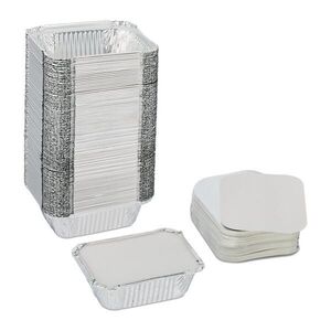 Relaxdays MISKY Strieborná 100 ks-Set s viečkom hliník 260 ml vyobraziť