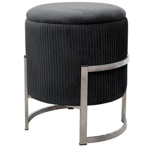 RAUMHIRSCH FURNITURE ČALÚNENÝ TABURET grafitový 40/46/40 vyobraziť