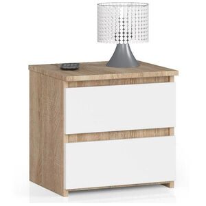 RAUMHIRSCH FURNITURE NOČNÝ STOLÍK dub Sonoma, biela 40/40/35 vyobraziť