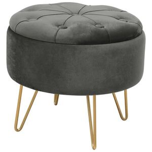 RAUMHIRSCH FURNITURE ČALÚNENÝ TABURET, sivý, 38/33/38 vyobraziť