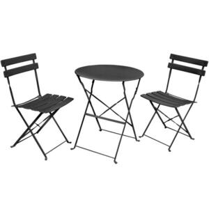 RAUMHIRSCH FURNITURE SKLÁPACÍ STÔL so sklopnými stoličkami, sada Čierna 42/81/42 vyobraziť