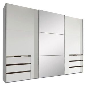 Modern Living ŠAT. SKRIŇA S POSUV. DVERAMI, strieborná, biela, 300/216/65 cm vyobraziť