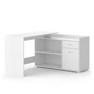 Vicco ROHOVÝ STÔL Noira biely 135 x 77 cm so zásuvkou vyobraziť