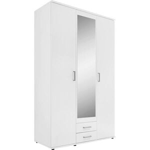 Carryhome BIELA SKRIŇA SO ZRKADLOM, biela, 120/196/53, 5 cm vyobraziť