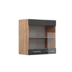 Vicco KUCHYNSKÁ SKLENENÁ SKRINKA R-Line Antracit vysoký lesk 60 cm vyobraziť