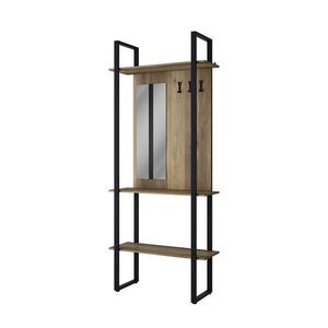 Vicco ŠATNÍKOVÁ SKRIŇA Livi antracitová 90 x 215 cm s háčikom a zrkadlom vyobraziť