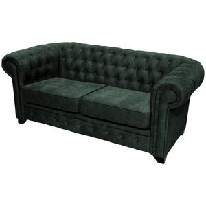 MID.YOU SEDAČKA CHESTERFIELD, drevo, textil, kompozitné drevo, tmavozelená vyobraziť