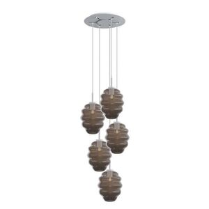s.luce ECHOS galéria svetlo 5 plameňov Ø 60cm baldachýn Ø 25cm vyobraziť