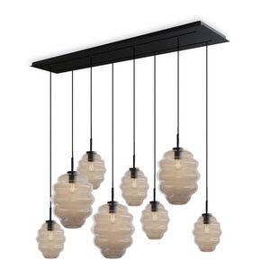 s.luce ECHOS jedálenská stolová lampa 8 svetiel 160cm 2 rady Ø 18/25cm vyobraziť