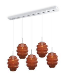 s.luce ECHOS jedálenská stolová lampa 5-plameňová 160cm vrchnák Ø 25cm vyobraziť