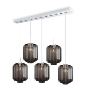 s.luce VELO jedálenská lampa s 5 svetlami a baldachýnom 160cm Ø 25cm vyobraziť