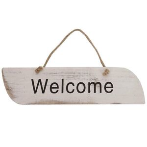 MCW NÁSTENNÝ ŠTÍT WELCOME SHABBY-LOOK Čisto biely vyobraziť