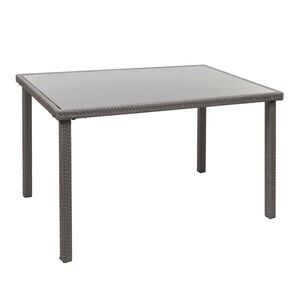 MCW POLY-RATTAN STÔL obdĺžnikový sivý vyobraziť