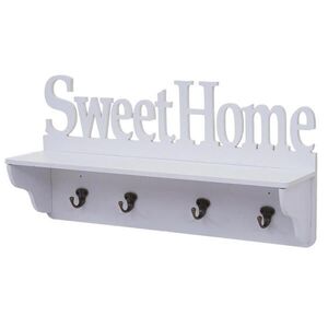 MCW NÁSTENNÁ ŠATNÍKOVÁ SKRÍŇ SWEET HOME 4 HÁČIKY Čisto biela vyobraziť