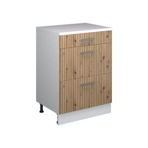 Vicco ROZŠIRUJÚCA KOMODA Rion, Remeselný dub/biely, 60 x 46 cm bez sklonu s 3 zásuvkami vyobraziť
