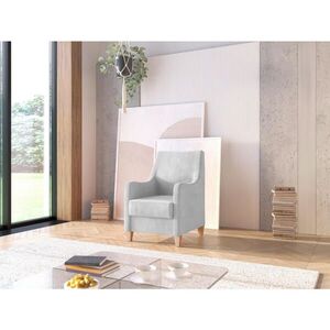 Sit & More KRESLO, textil, strieborná vyobraziť