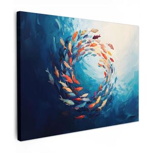 MuchoWow OBRAZ NA PLÁTNE More - ryby - farebné - dynamické 80x60 cm vyobraziť