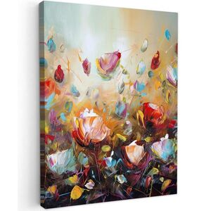 MuchoWow OBRAZ NA PLÁTNE Kvety - Umenie - Príroda - Olejomaľba 60x80 cm vyobraziť