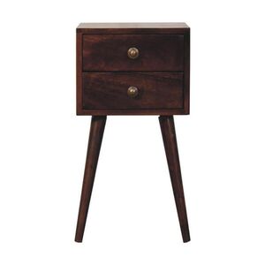 Artisan Furniture NOČNÝ stolík s povrchovou úpravou California Walnut, 2 zásuvky, tmavohnedý vyobraziť