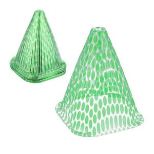 Relaxdays KLOBUK Zelený priehľadný 24-dielna-sada PVC 22 cm vyobraziť