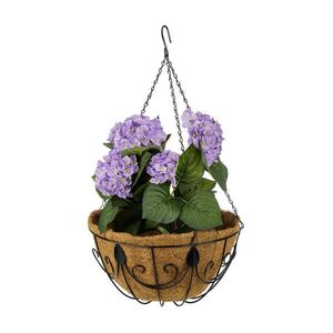 Relaxdays KVIETINÁČ Hnedý Čierny závesný 3-dielny-set kokos železo vyobraziť