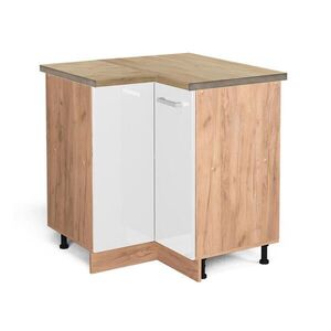 Vicco ROHOVÁ SPODNÁ SKRINKA R-Line Biely vysoký lesk 75.6 cm , AP Oak vyobraziť