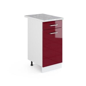 Vicco SPODNÁ SKRINKA R-Line Bordeaux vysoký lesk 40 cm so zásuvkou, s pracovnou doskou vyobraziť