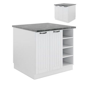 Vicco KUCHYNSKÝ OSTROVČEK Fame-Line Biely vidiecky dom/Biely 90 cm bez pracovnej dosky vyobraziť