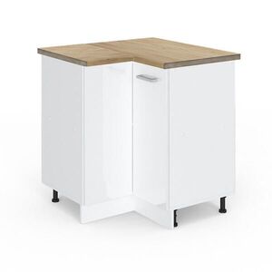 Vicco ROHOVÁ SPODNÁ SKRINKA R-Line Biely vysoký lesk 75.6 cm , AP Oak vyobraziť