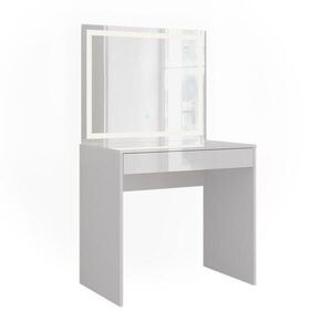 Vicco TOALETNÝ STOLÍK Sherry, biely/Biely vysoký lesk, 81.4 cm so zrkadlom LED vyobraziť