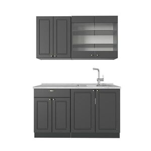 Vicco SAMOSTATNÁ KUCHYŇA Fame-Line Antracitovo-zlatý vidiecky dom 140 cm , AP Marble vyobraziť