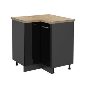 Vicco ROHOVÁ SPODNÁ SKRINKA R-Line Čierny vysoký lesk 75.6 cm , AP Oak vyobraziť