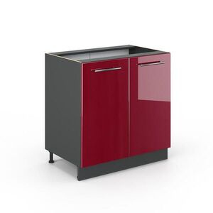 Vicco KUCHYNSKÁ SPODNÁ SKRINKA Fame-Line, Bordeaux vysoký lesk/antracitová, 80 cm bez pracovnej dosky vyobraziť