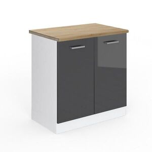 Vicco SPODNÁ SKRINKA POD DREZ R-Line Antracit vysoký lesk 80 cm , AP Oak vyobraziť