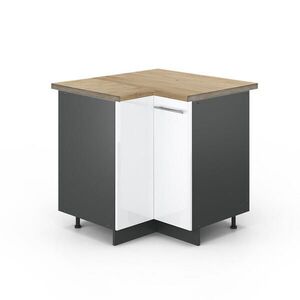 Vicco ROHOVÁ SPODNÁ SKRINKA Fame-Line Biely vysoký lesk 80.5 cm , AP Oak vyobraziť
