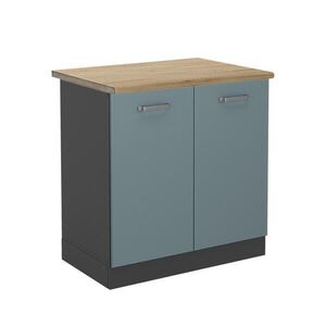 Vicco SPODNÁ SKRINKA POD DREZ R-Line Modrošedá 80 cm , AP Oak vyobraziť