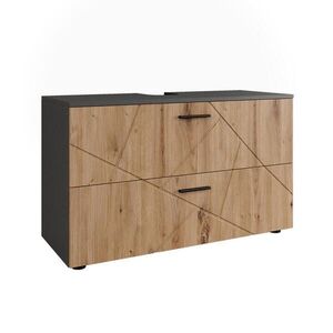 Vicco SKRINKA pod umývadlo Irma, antracitová/Dub Goldkraft, 100.1 x 60.6 cm s 2 zásuvkami vyobraziť
