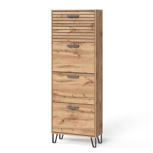 Vicco SKLÁPACIA SKRINKA NA TOPÁNKY Amber Dub Wotan 60 x 168 cm so 4 priehradkami vyobraziť